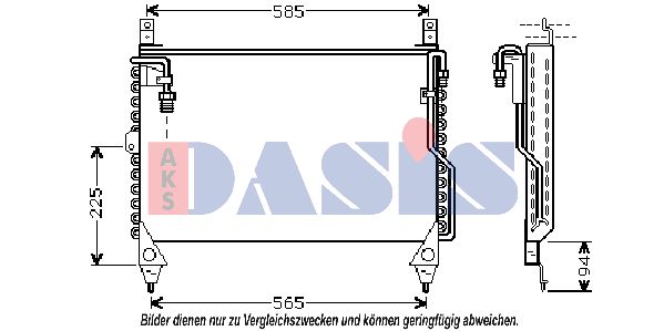 AKS DASIS Конденсатор, кондиционер 121860N